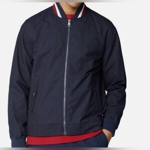 Ben Sherman MENS Navy Ripstop Bomber Size M Mod Stripe Style Retro